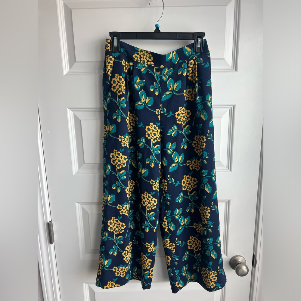 J. Crew Navy Floral Pants